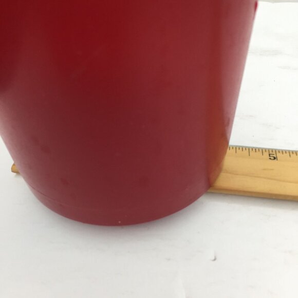 Vintage Rare Tupperware Servalier Red Tulip Quilt Container Sunburst Lid 811-13 - Picture 10 of 13